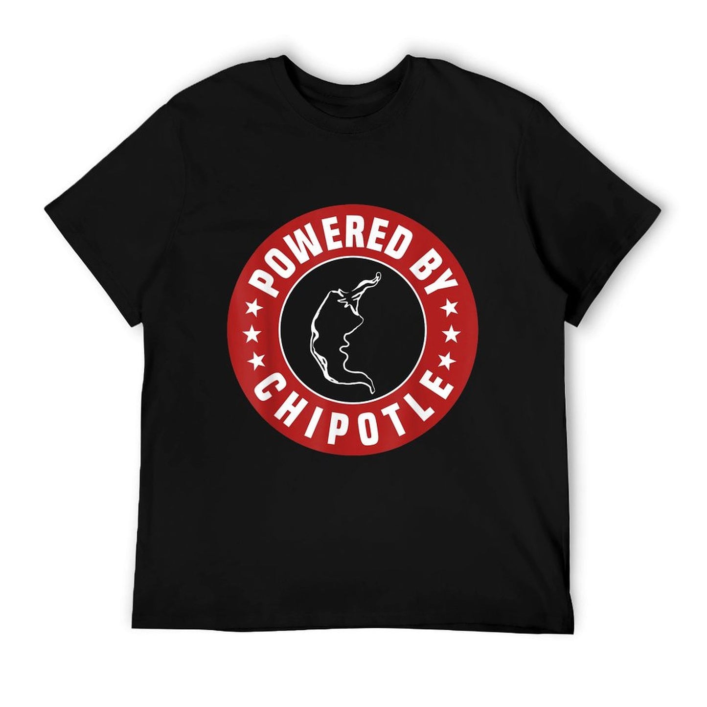 Funny Powered By Chipotle Design Chili Pepper T-Shirt