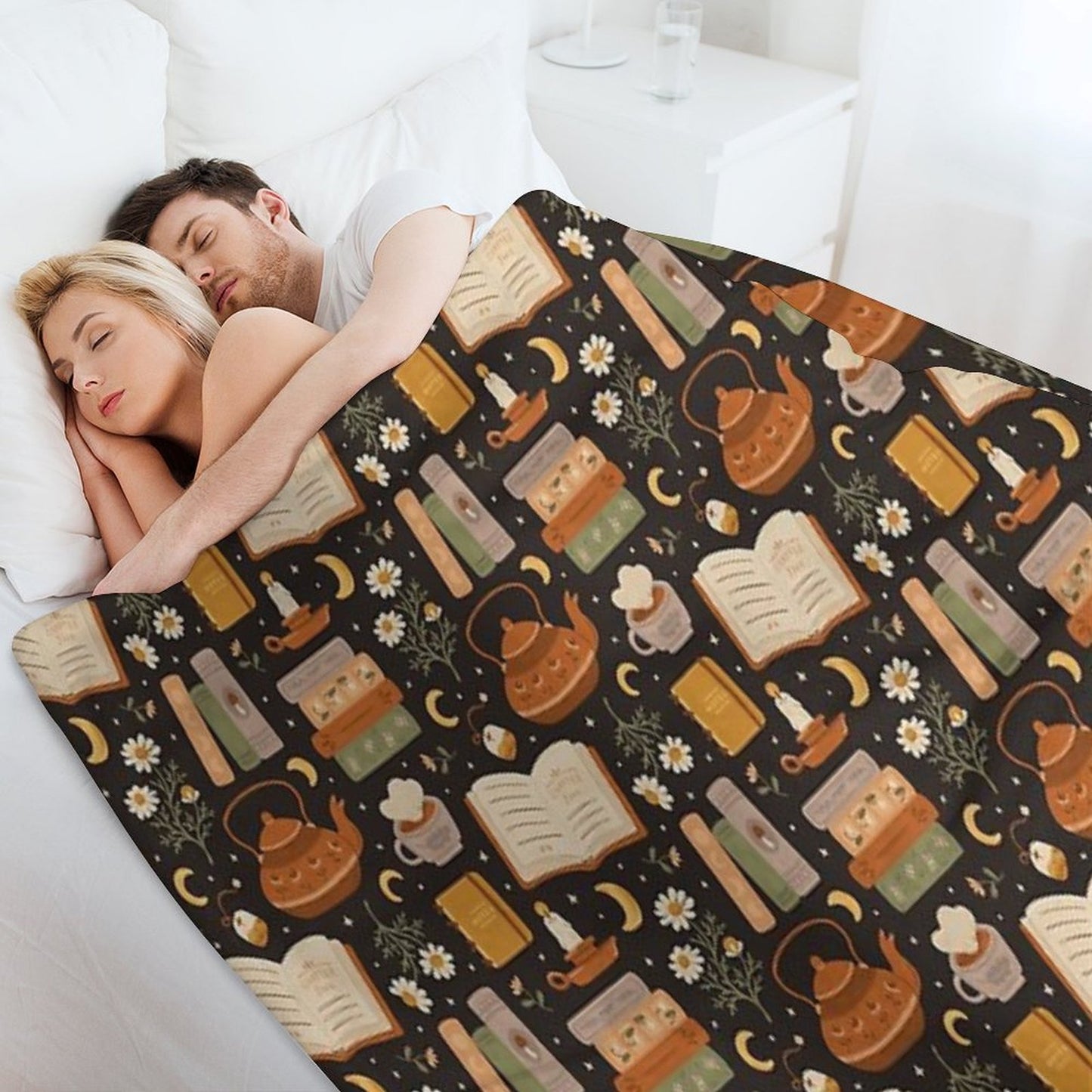 Sweet Bookish Dreams Throw Blanket