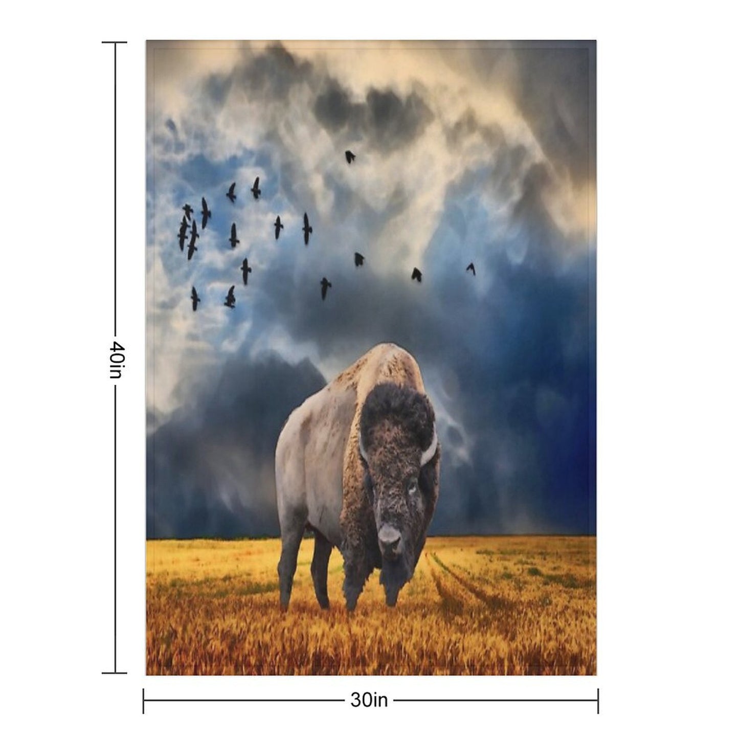 Buffalo On The Plains Throw Blanket