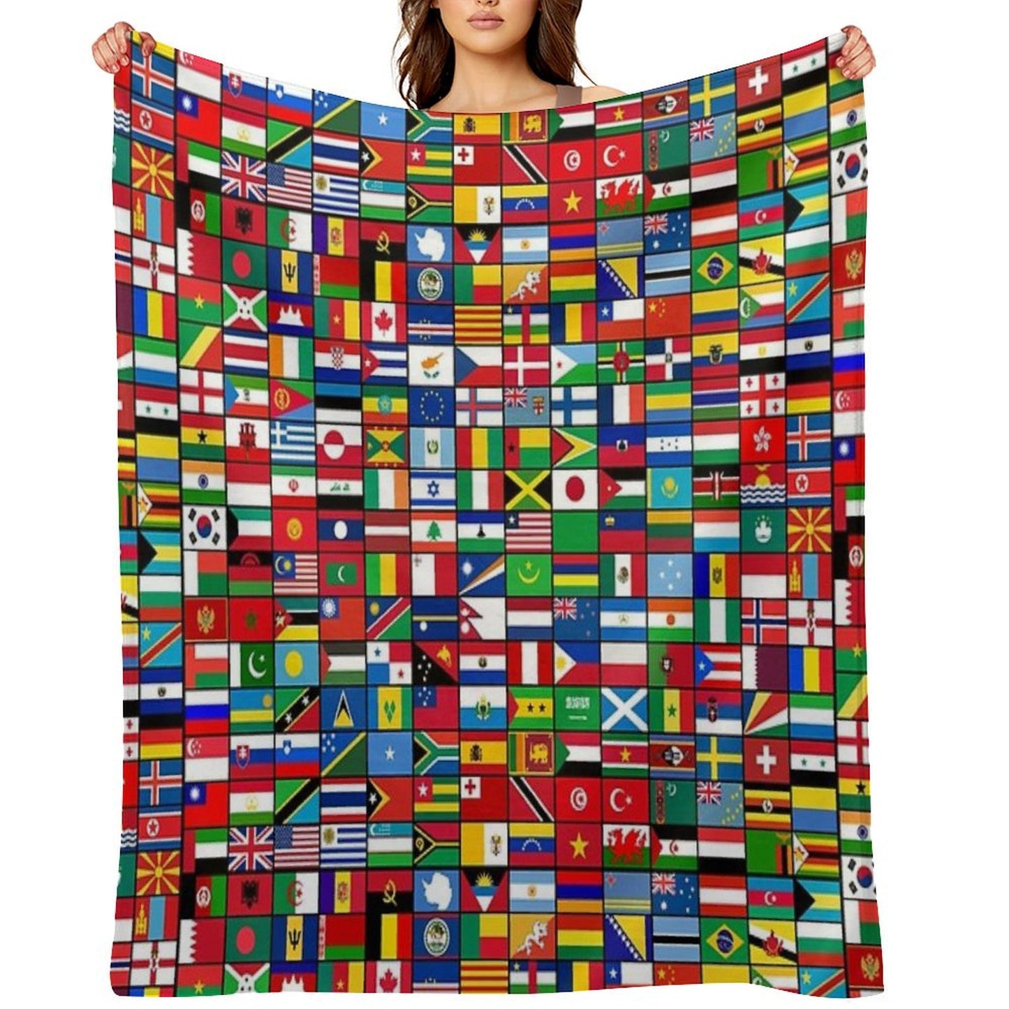 The World's Flags Throw Blanket