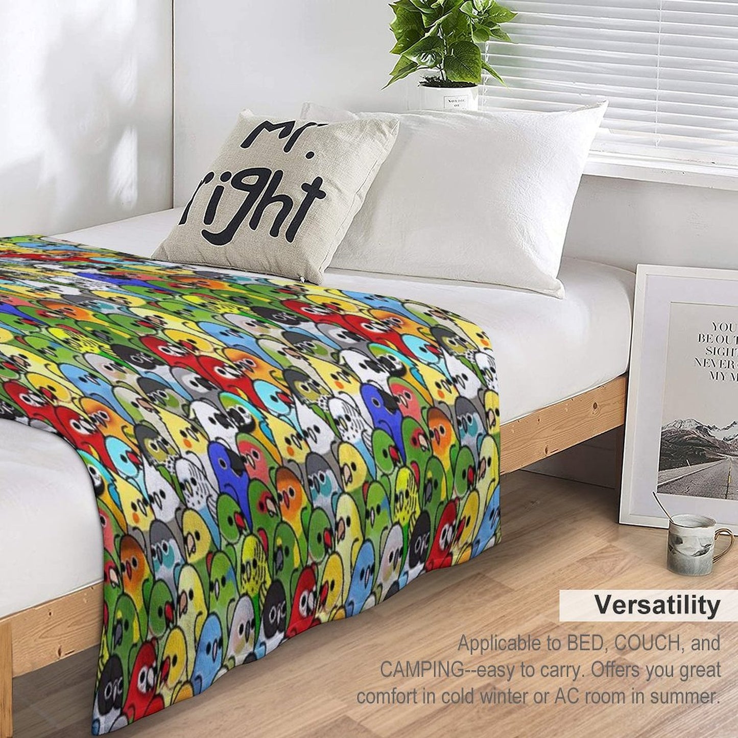 Too Many Birds! Bird Squad Classic Throw Blanket