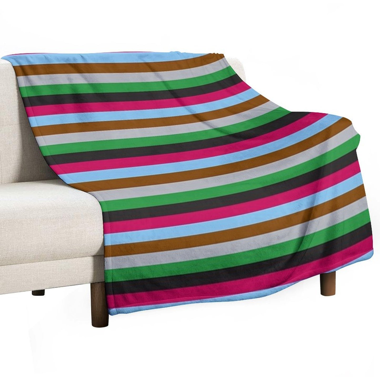 Harlequins Rugby Striped Throw Blanket
