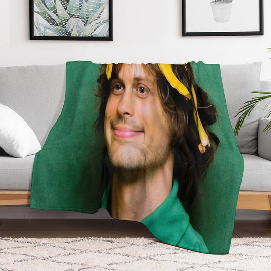 Matthew Gray Gubler with A Banana Throw Blanket