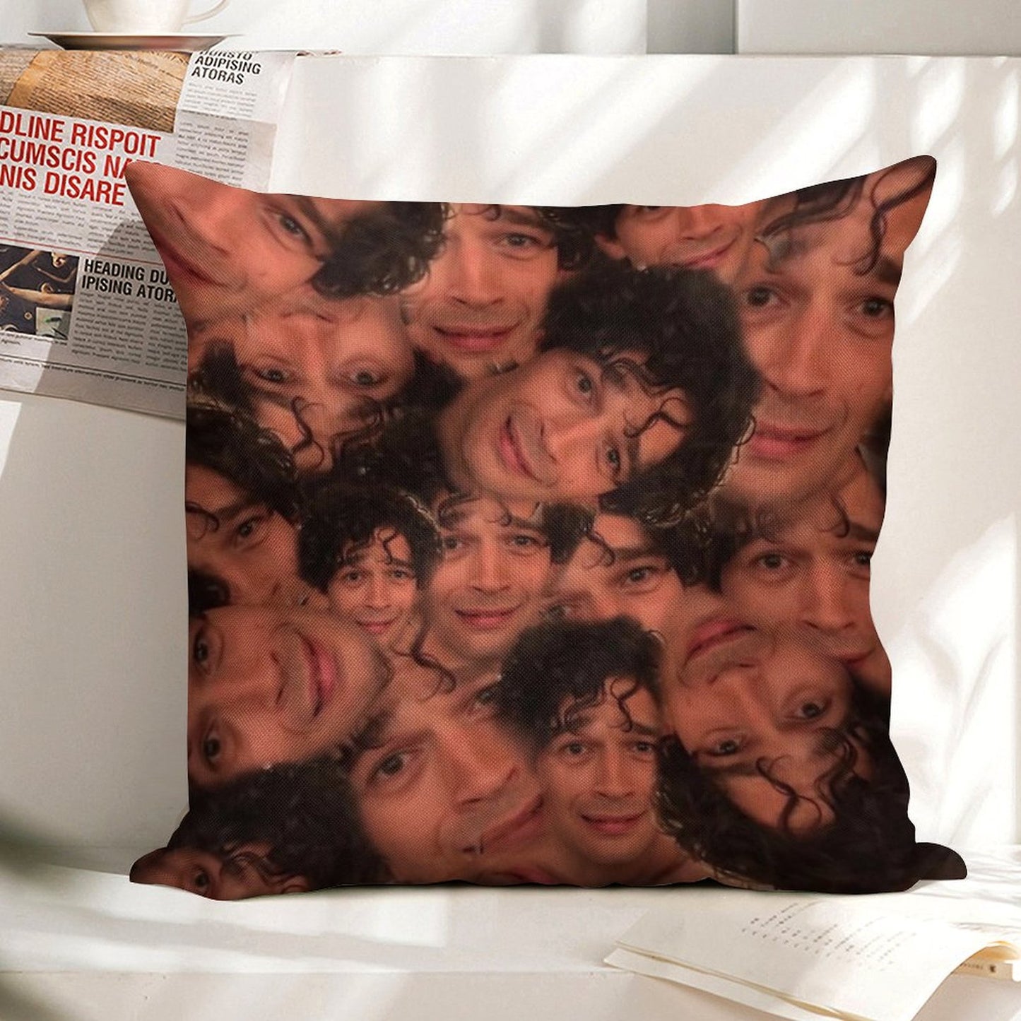 Matty Healy Linen Throw Pillow Cover