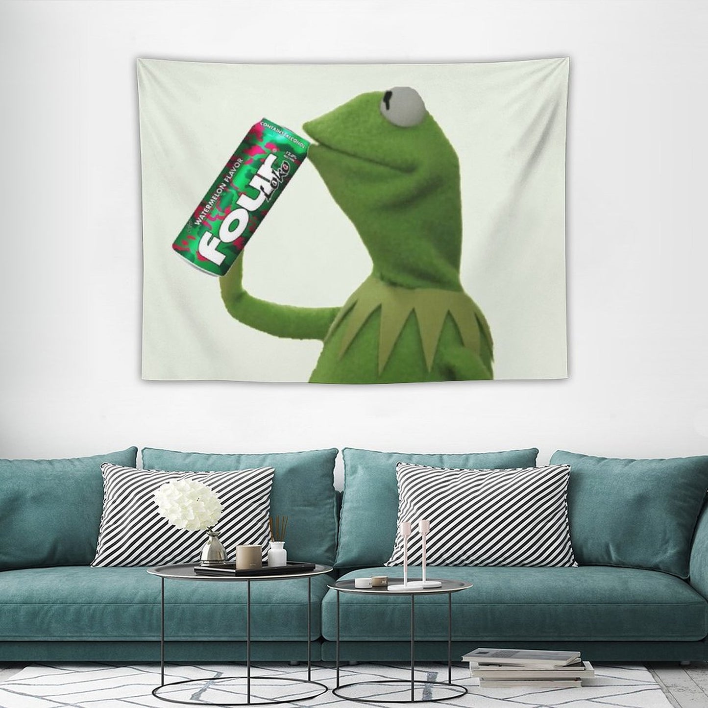 Kermit Sips Four Loko Tapestry