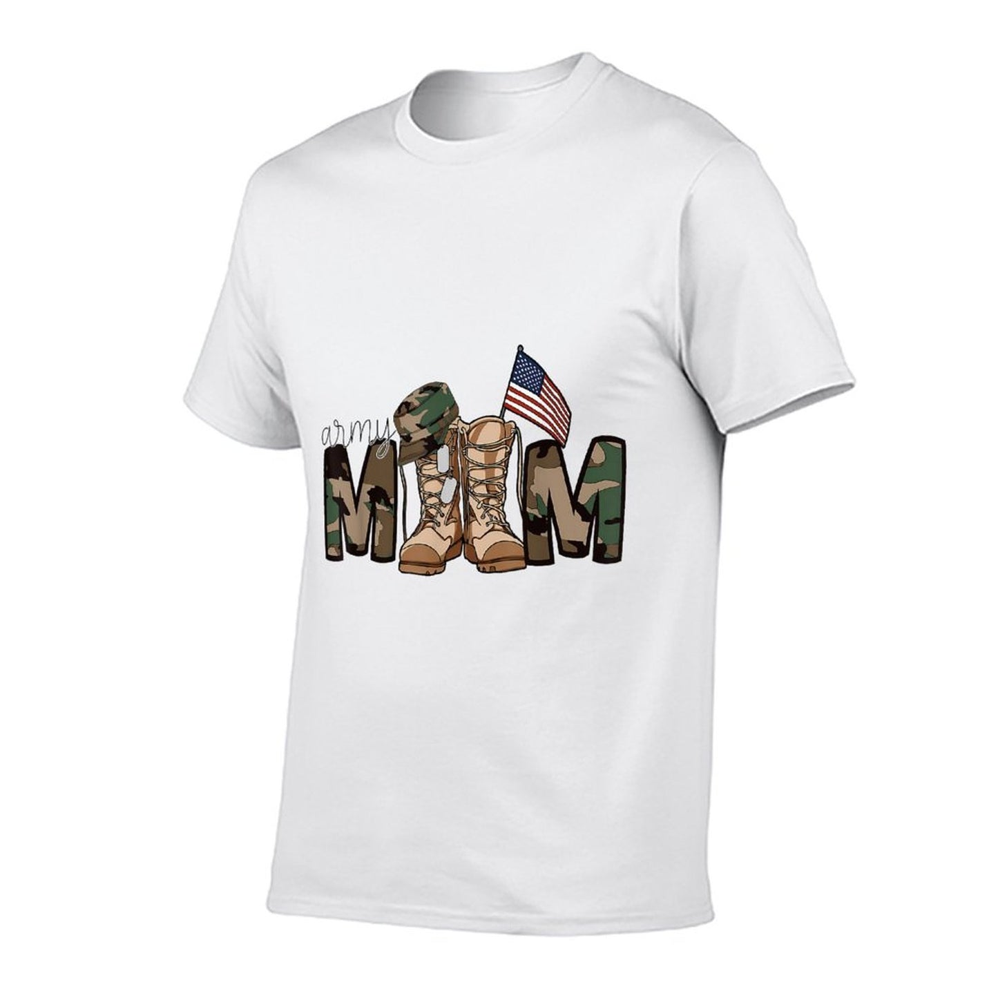 Proud Army Mom Trendy Army Mother Soldier Military Mom Odor-resistant T-Shirt