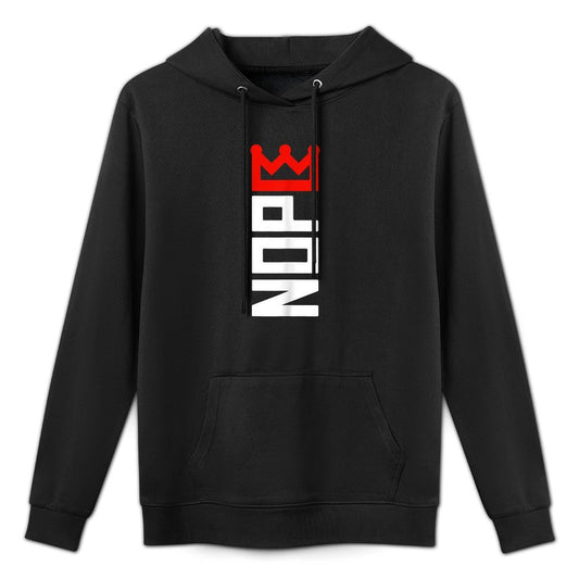No Kings Protest Sign Vertical Shrink-Resistant Hoodie