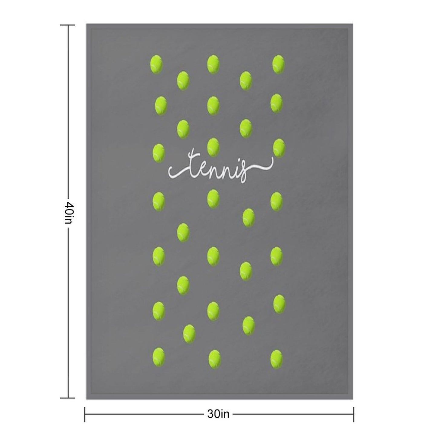 Top Fun Tennis Ball Spots Design Throw Blanket