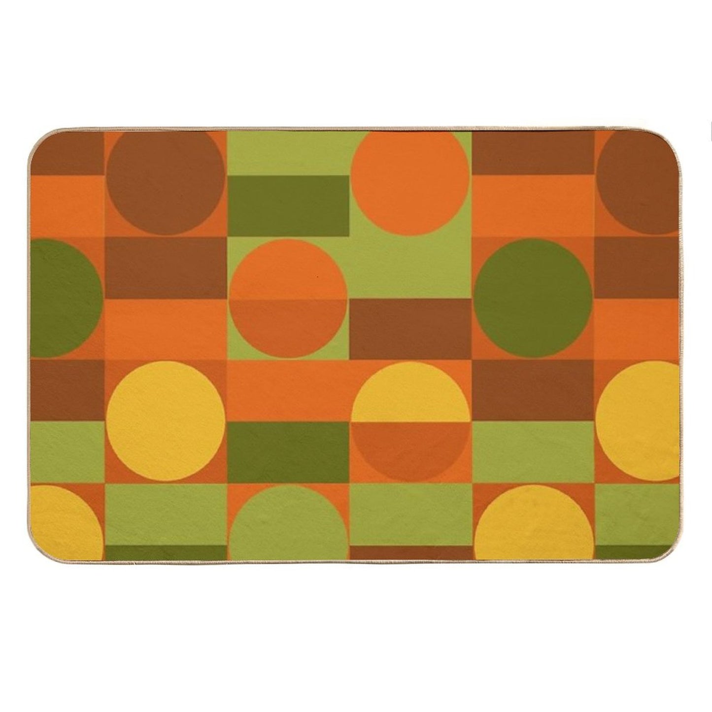 70's Retro Colors Mid-Century Modern Bath Mat