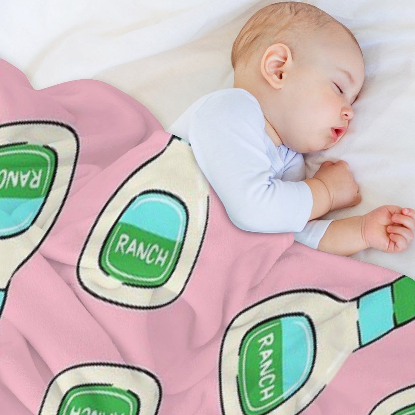 Ranch - Salad Dressing Bottle (pink) Throw Blanket
