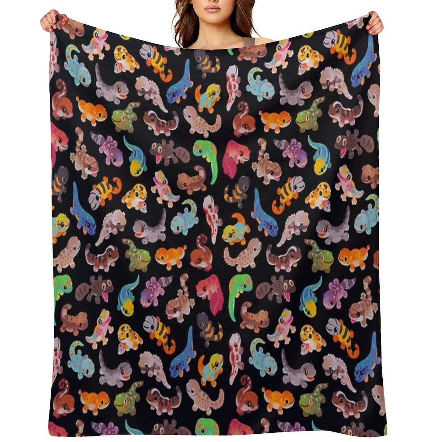 Gecko - Dark Throw Blanket