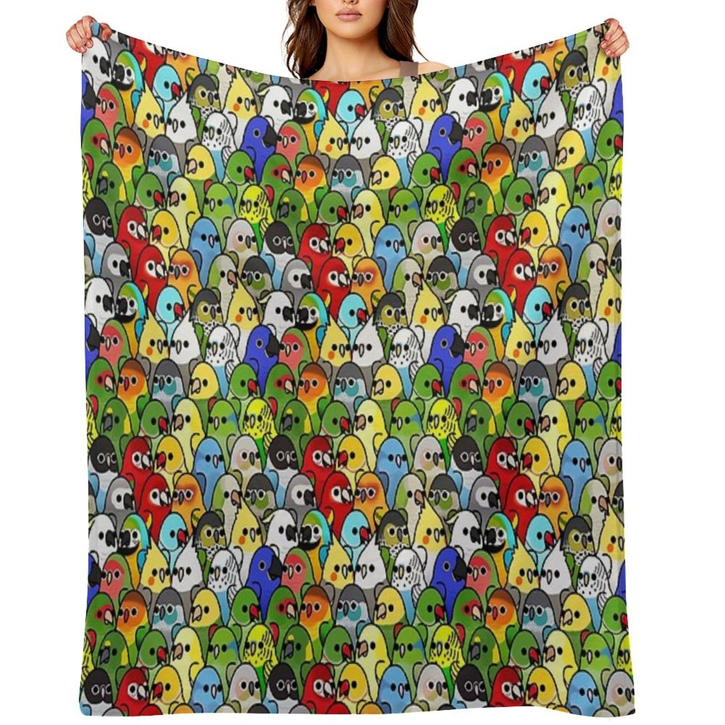 Too Many Birds! Bird Squad Classic Throw Blanket