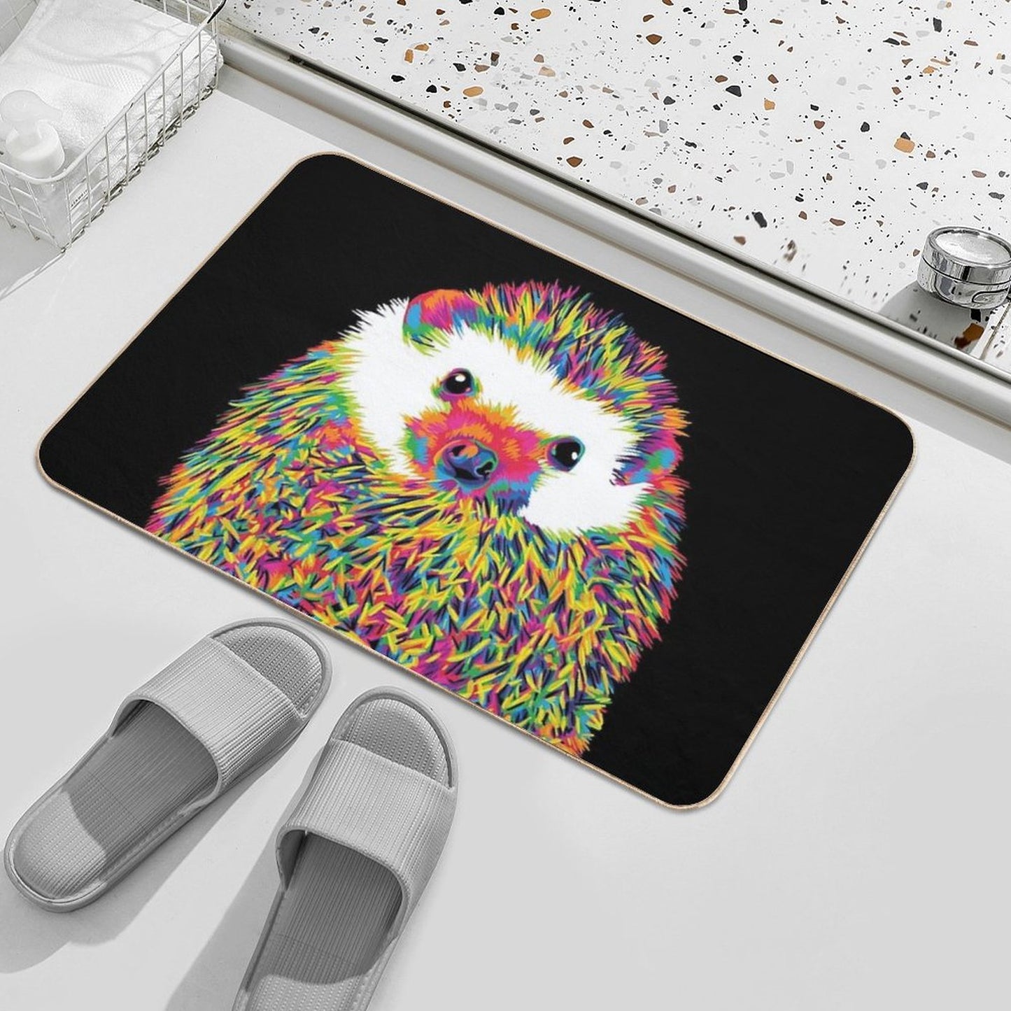 Hedgehog of Color Bath Mat