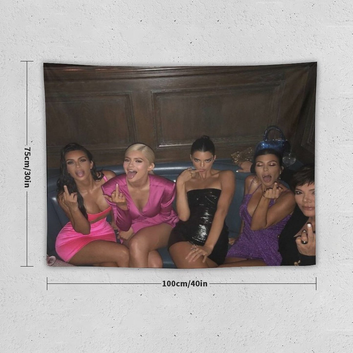 Kardashians Middle Finger Tapestry