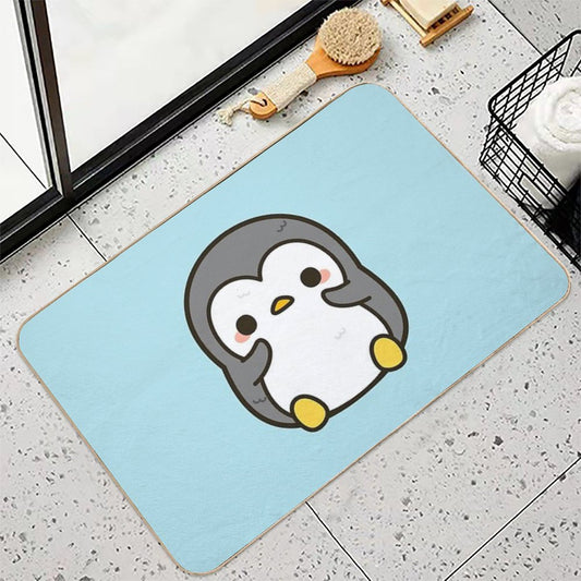 Shy Penguin Bath Mat