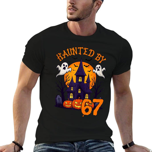 Haunted by 67 Funny Slang Halloween Costume Meme Six Seven Tagless Design T-Shirt
