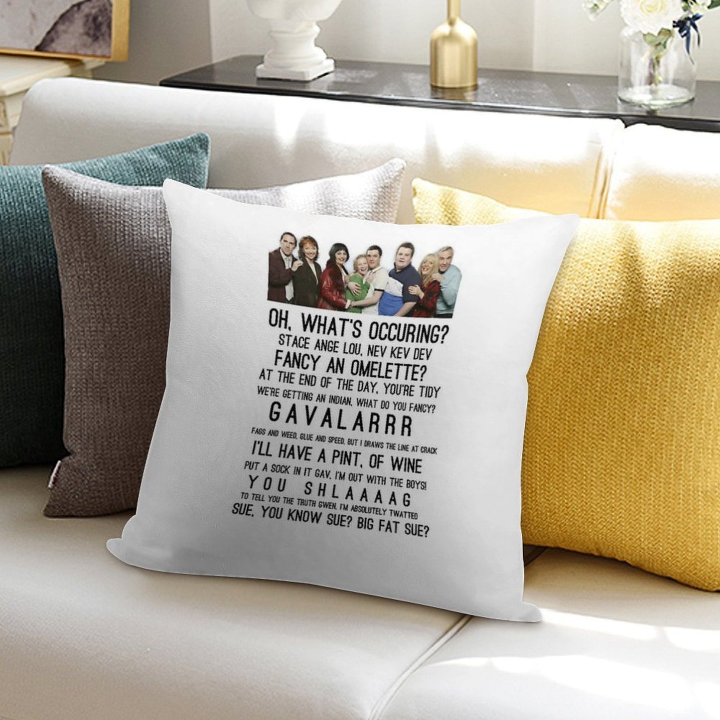 Gavin And Stacey Soft Home Decor Throw Pillow