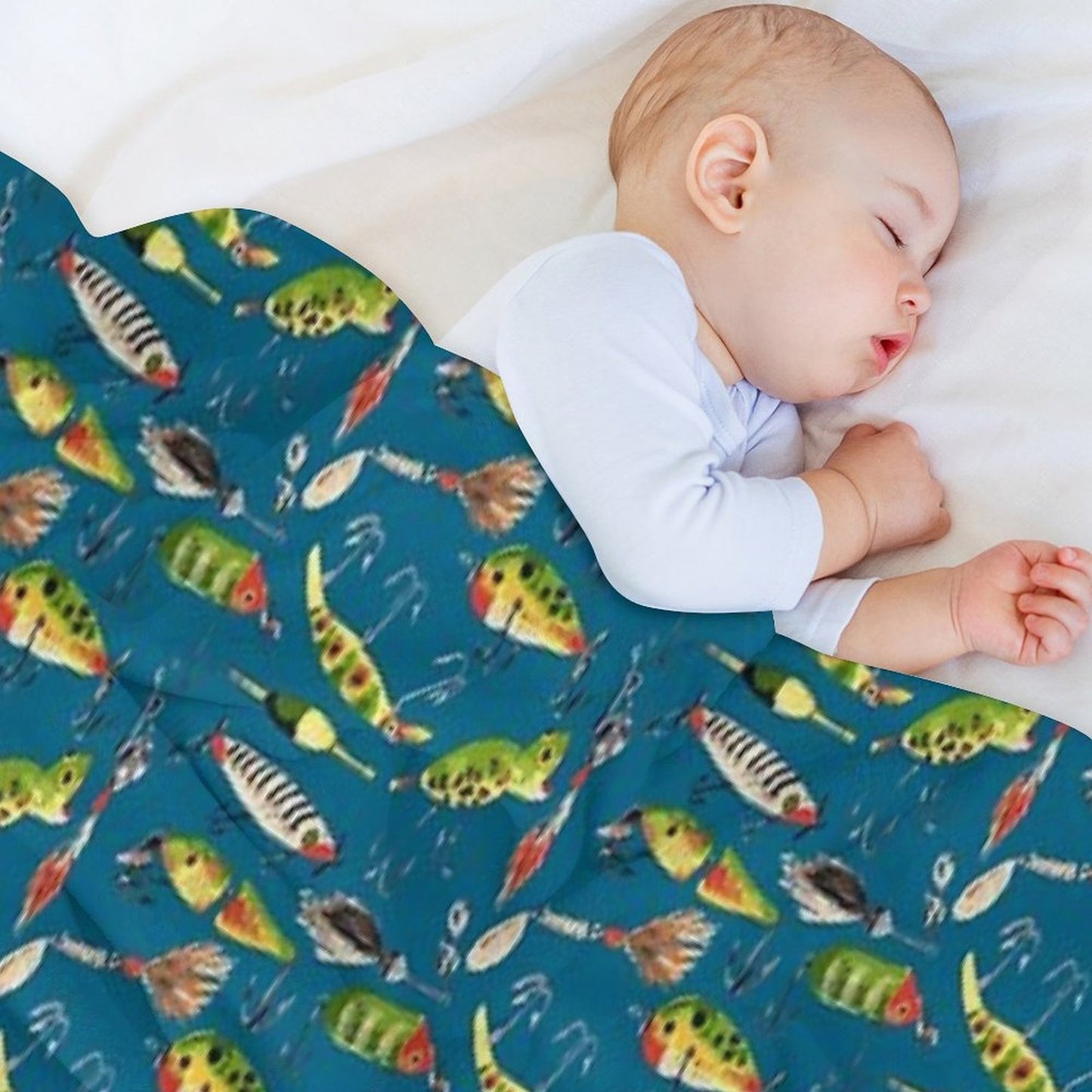 Vintage Fishing Lures Throw Blanket