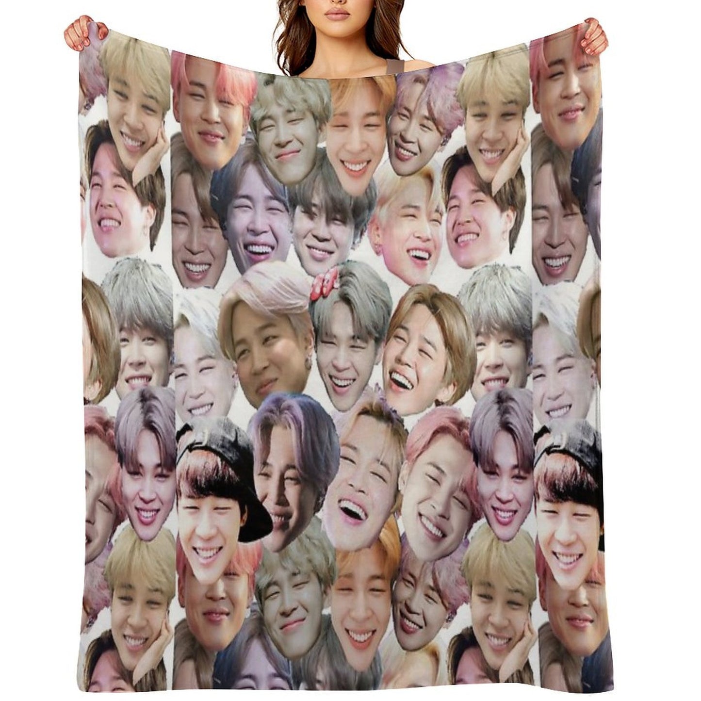 Smiling Jimin Throw Blanket