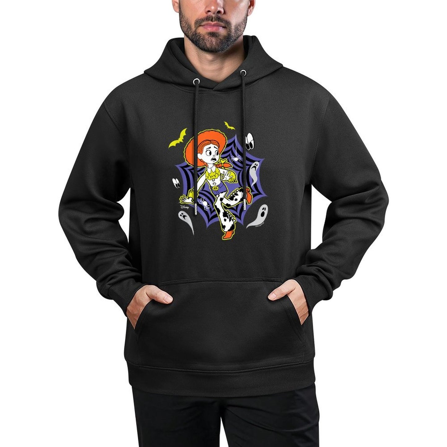 Toy Story - Jessie Halloween Spider Web With Bats And Ghosts Easy Care Hoodie