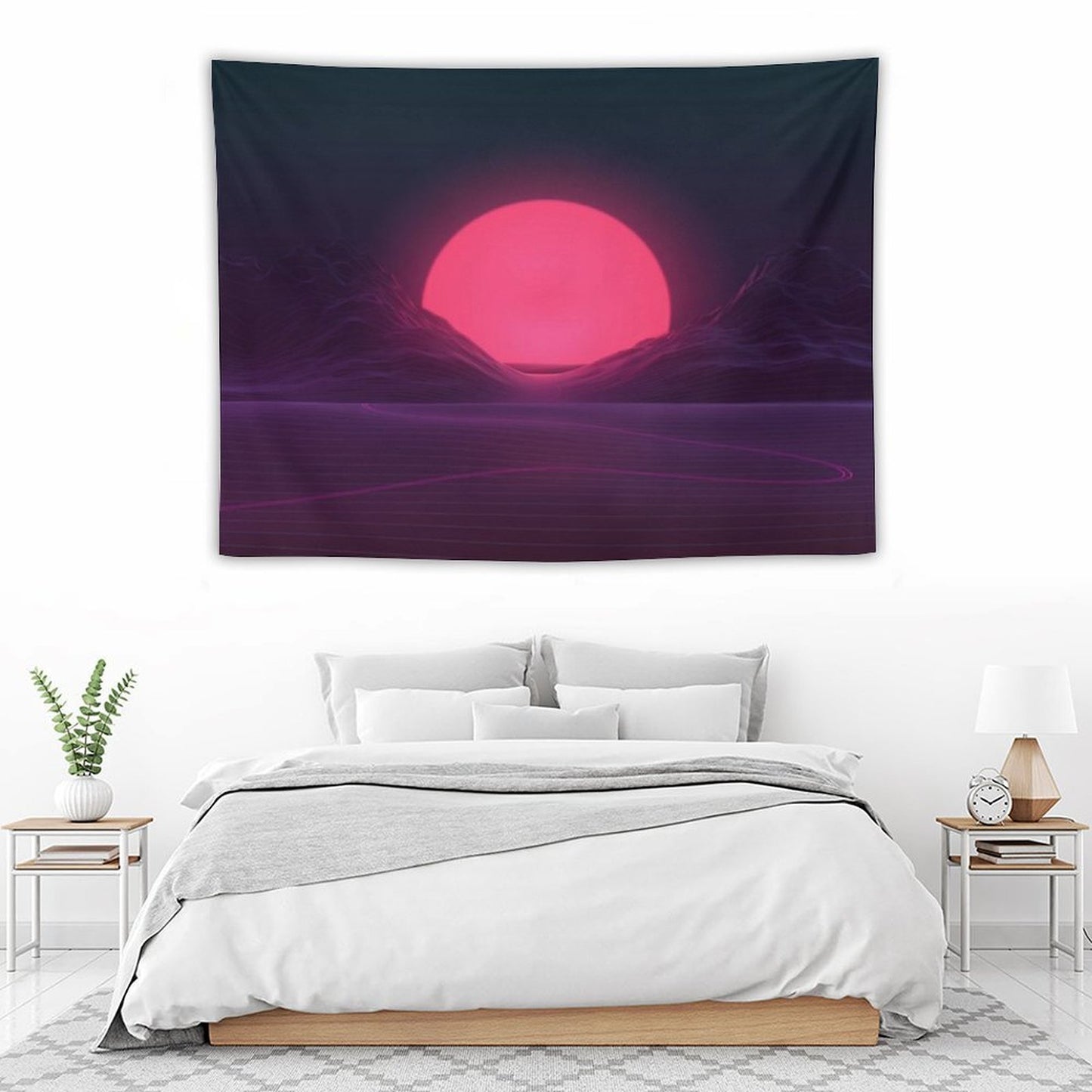 Neon Sunset Tapestry