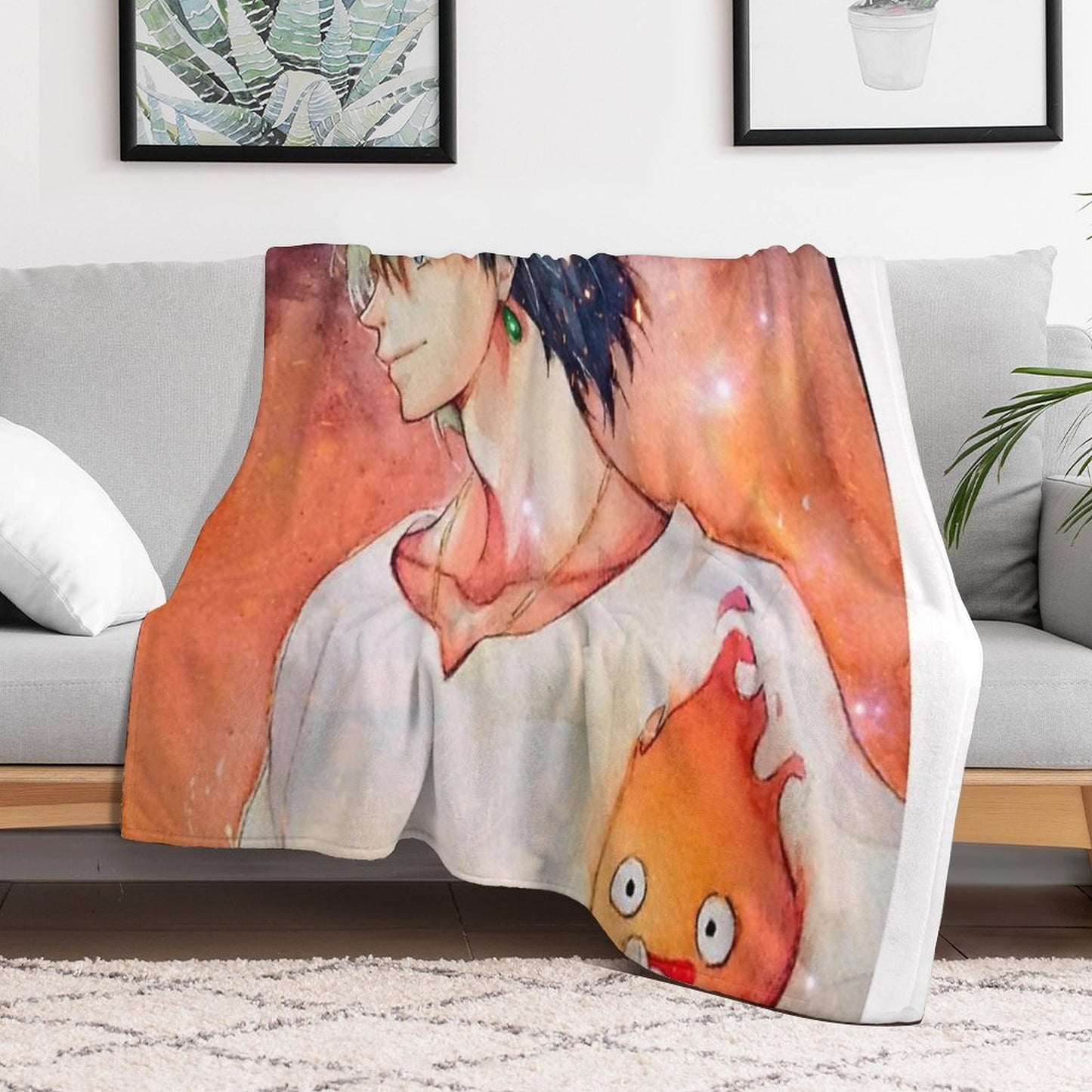 Howl's Moving Castel Throw Blanket