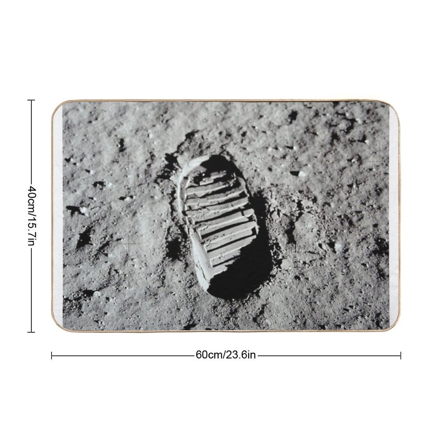 Footprint on The Moon by Buzz Aldrin Apollo 11 Bath Mat