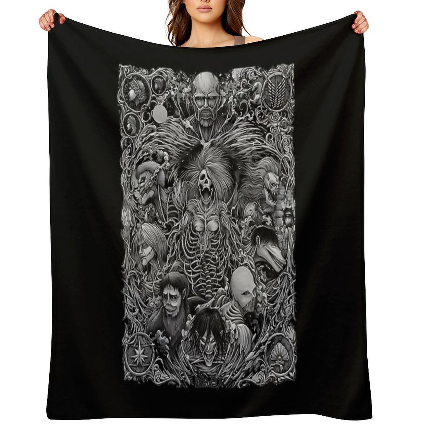 Roots Skull Throw Blanket