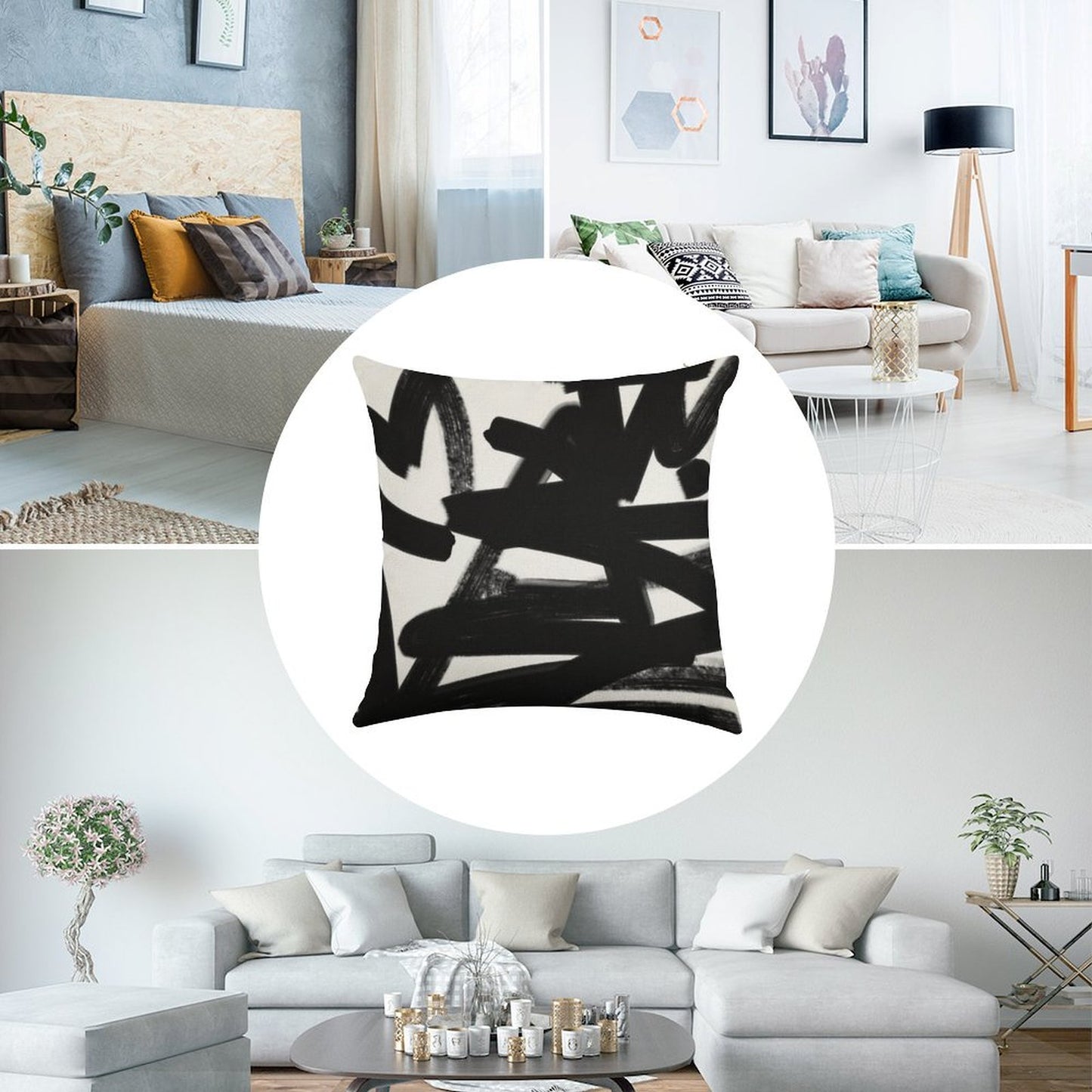 Thinking Out Loud Linen Throw Pillow Cover