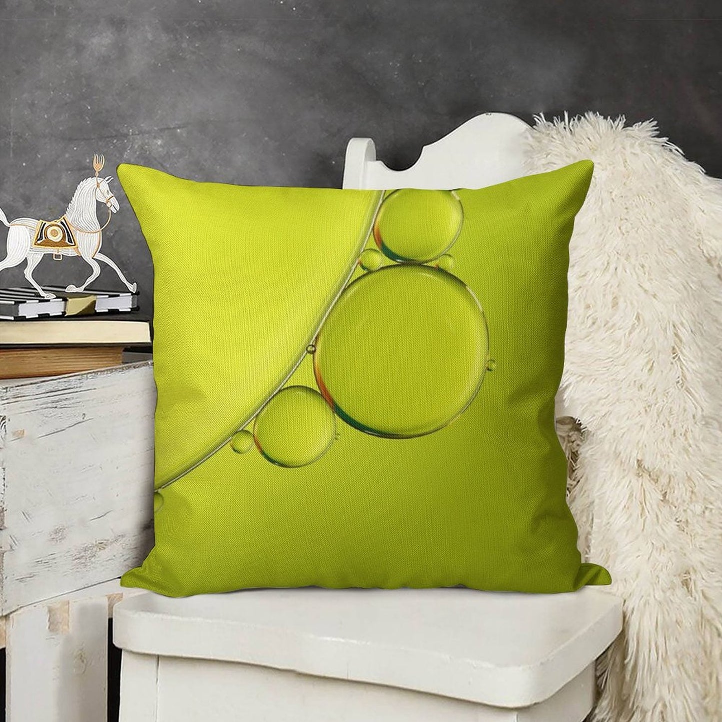 Simply Lime Linen Throw Pillow Cover