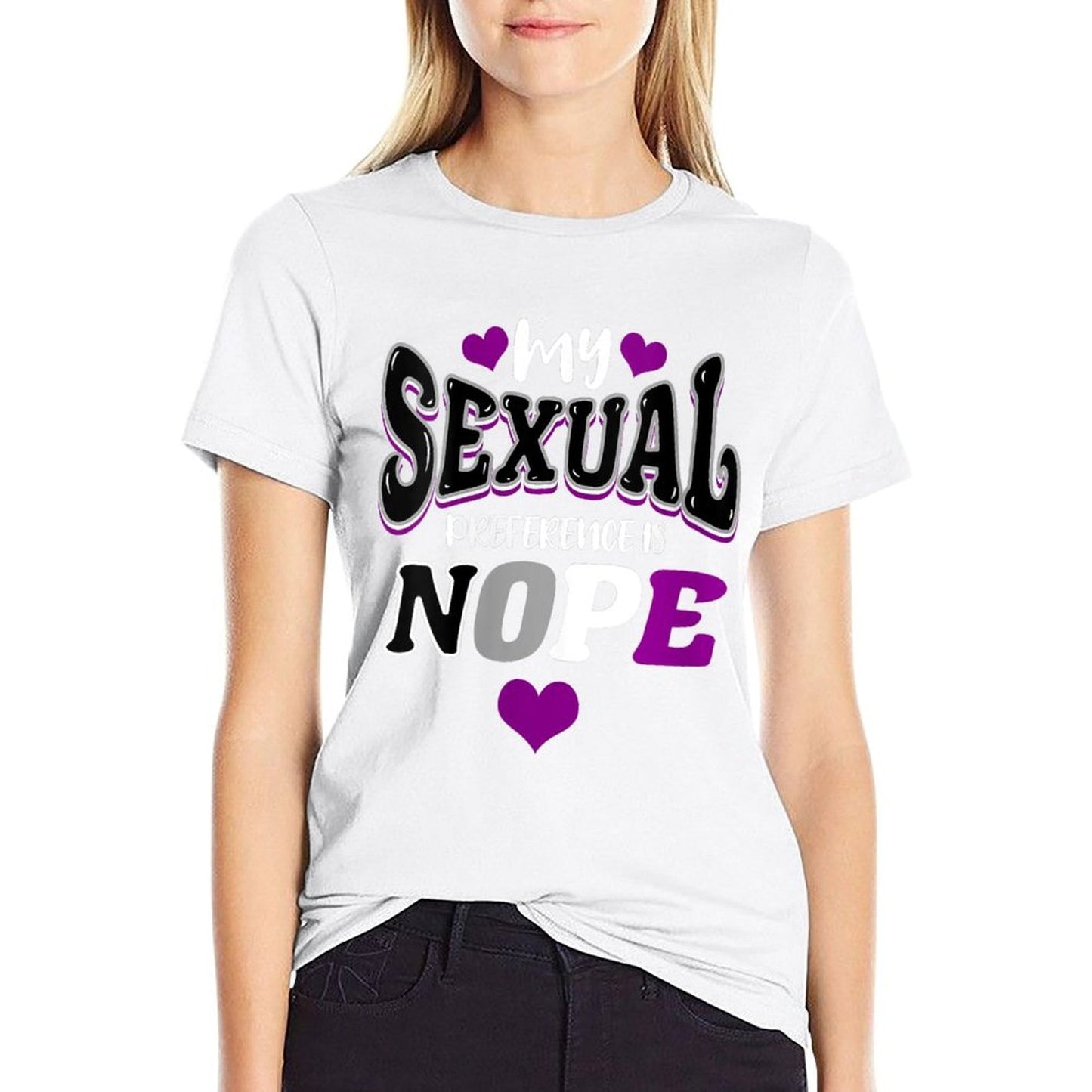 My Sexual Preference Is Nope Asexual Pride Eco-friendly Material T-Shirt