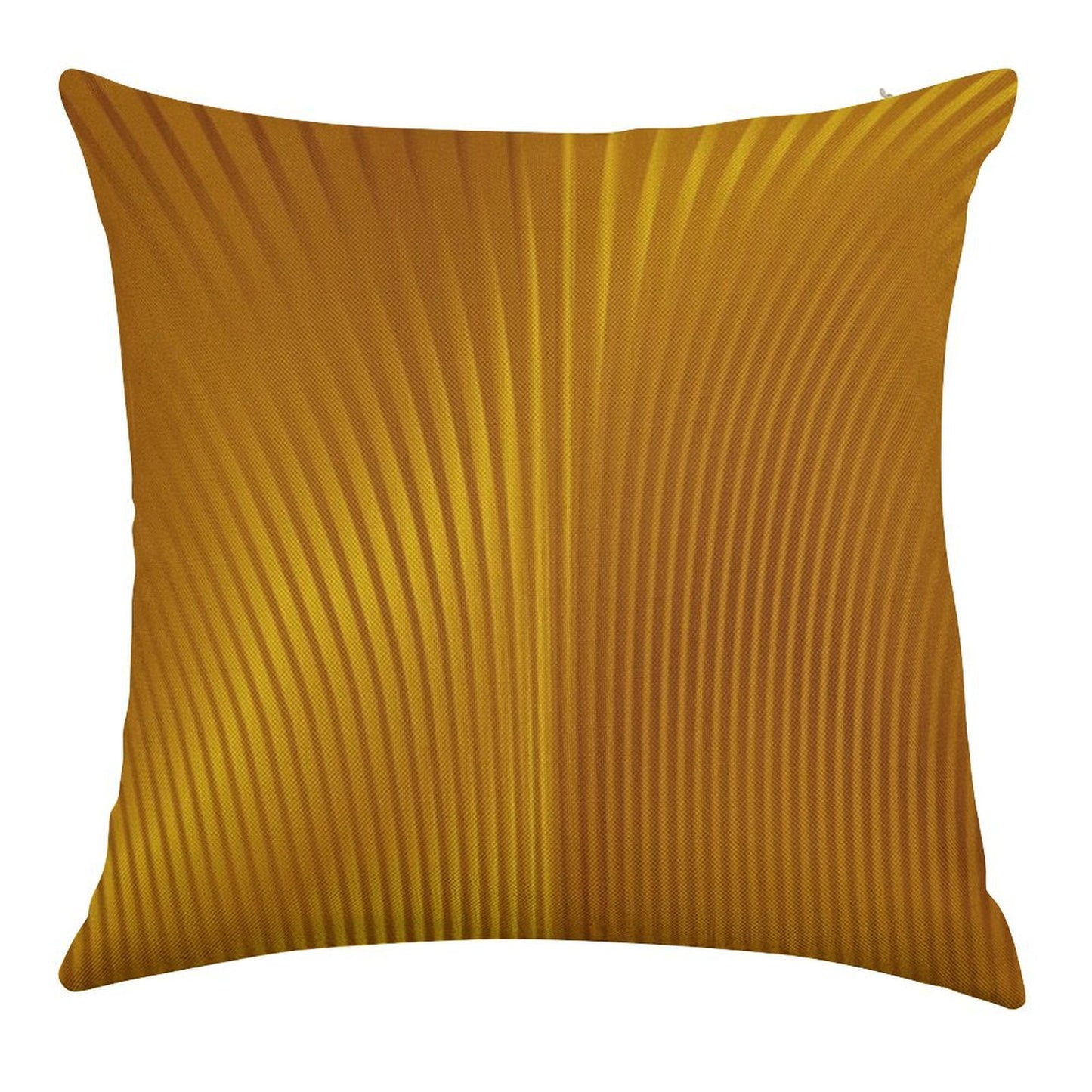 Golden Art Deco Pattern Linen Throw Pillow Cover