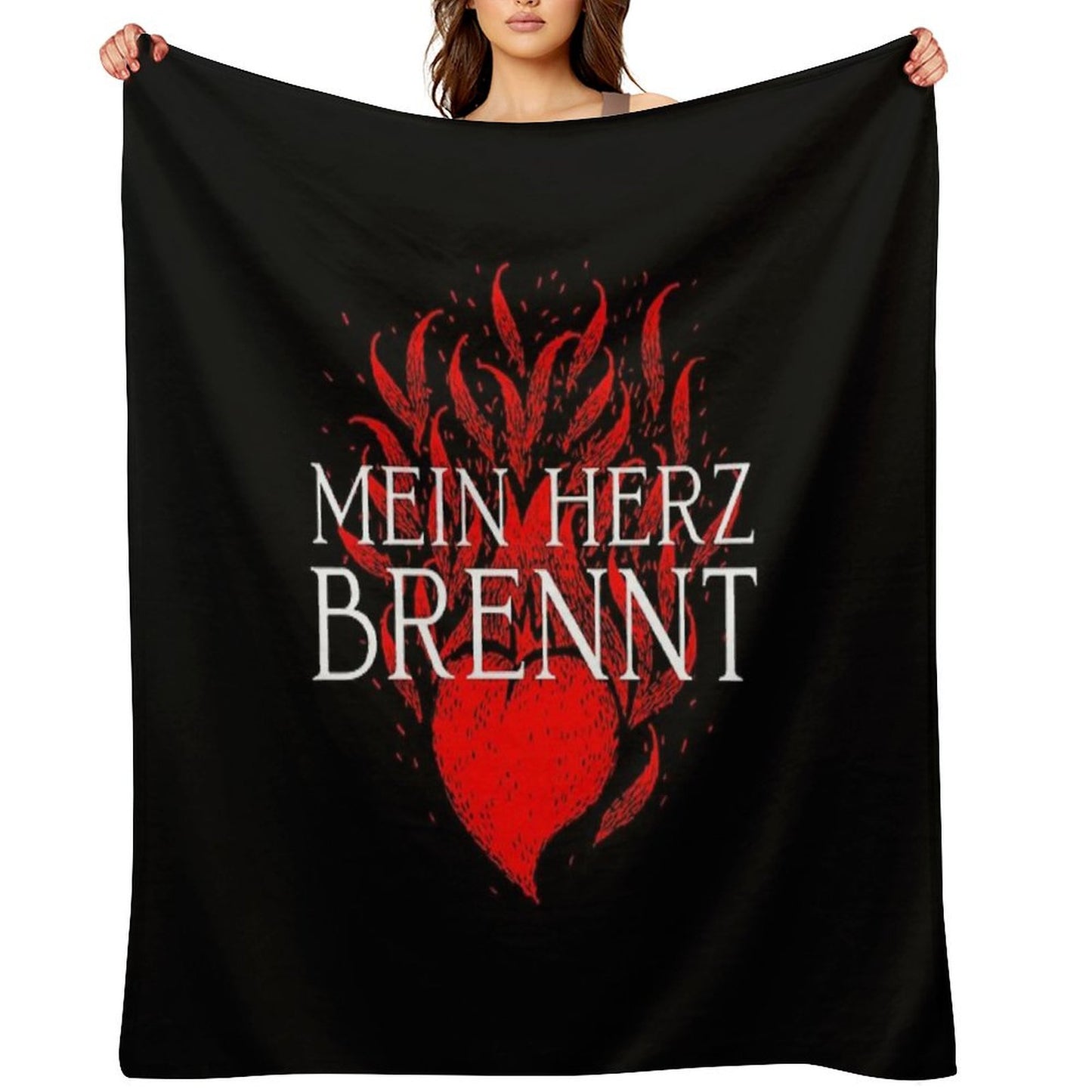 Mein Herz Brennt Throw Blanket