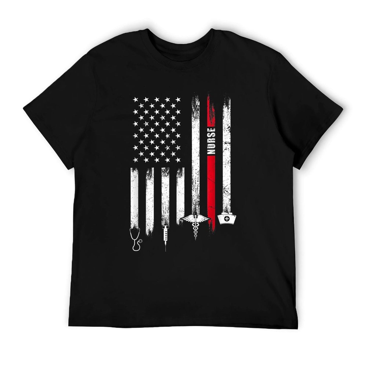 Funny American Flag Nurse Day Gift Idea T-Shirt