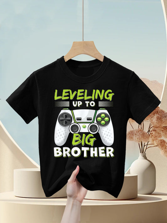 Leveling Up to Big Brother Kids T-Shirt