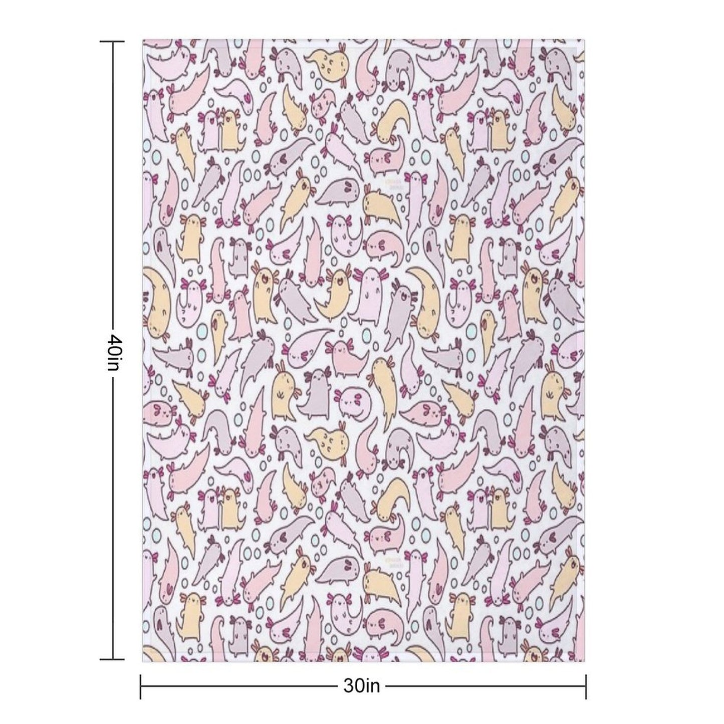Adorable Axolotls Throw Blanket