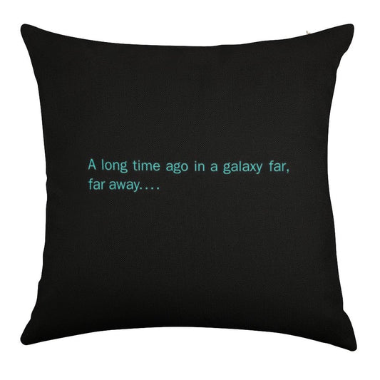 In A Galaxy Far Far Away Linen Throw Pillow Cover