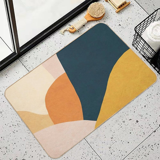Colorful Mid Century Sunset Bath Mat