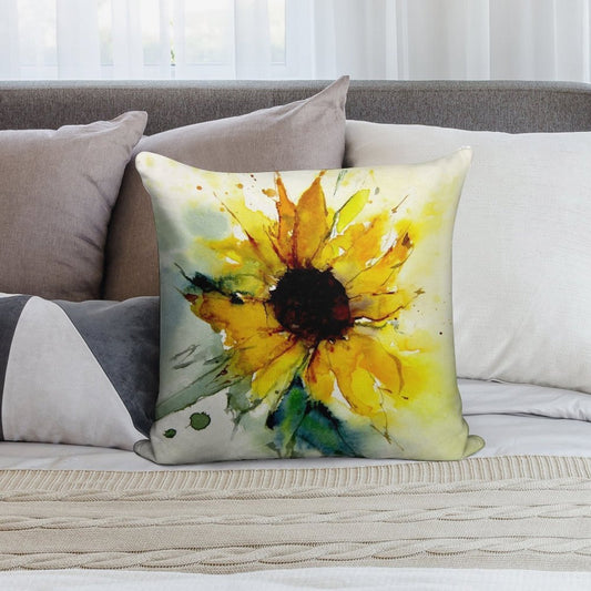 Sunflower Soft Bedroom Essential Throw Pillow
