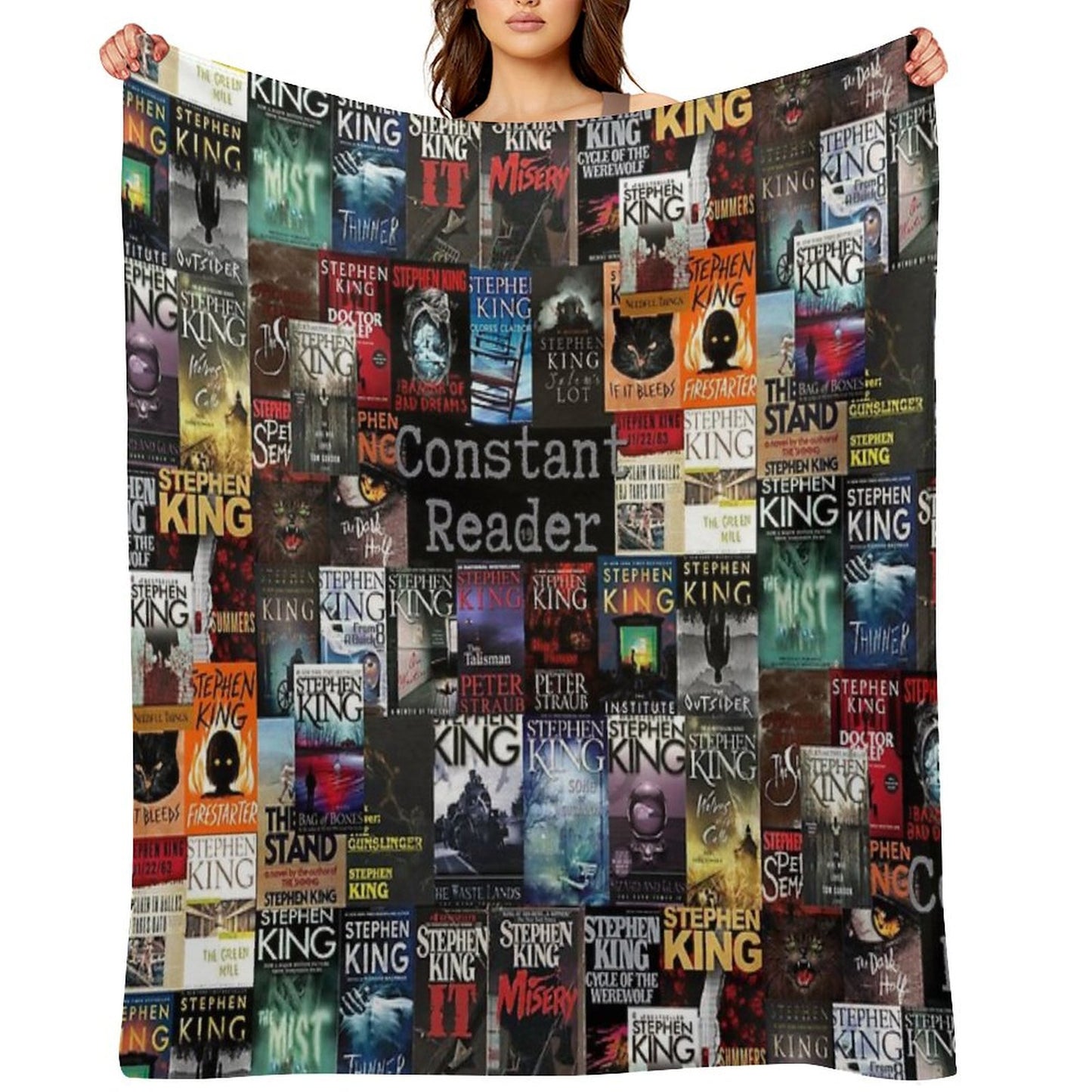 Stephen King Book Covers, Constant Reader Throw Blanket