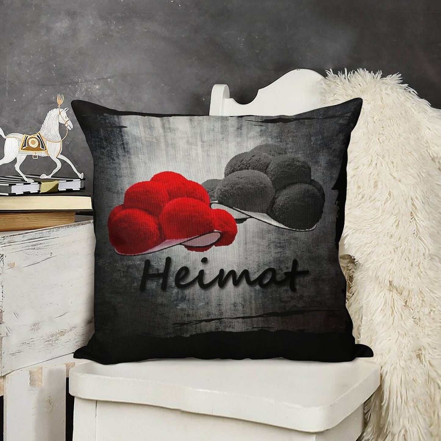 Black Forest Hats Heimat ART 1.0 Linen Throw Pillow Cover