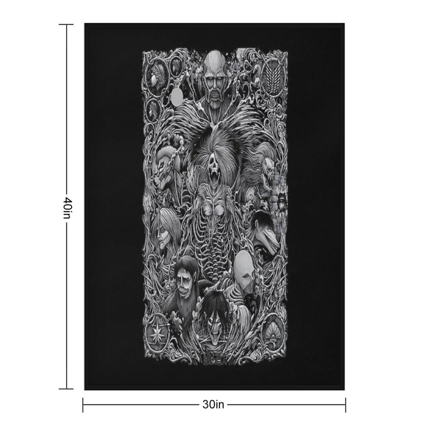 Roots Skull Throw Blanket