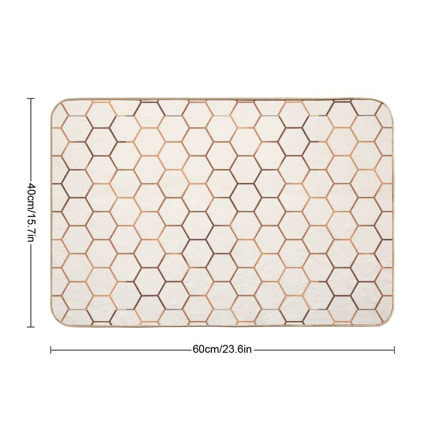 Rose Gold Copper Honeycomb Bath Mat