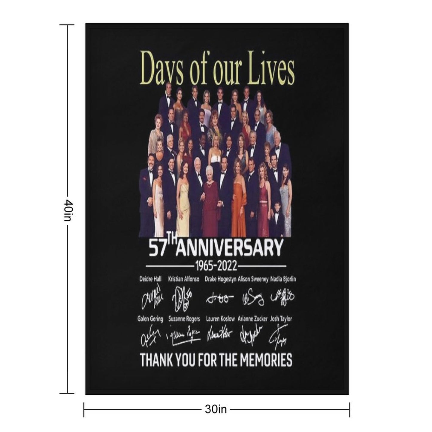 Days Of Our Lives 57Th Anniversary Throw Blanket