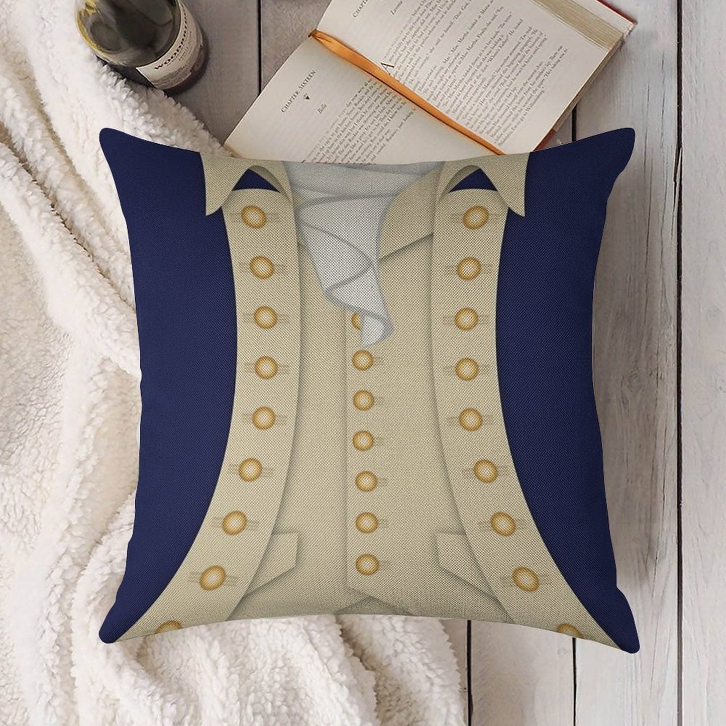 Alexander Hamilton Linen Throw Pillow Cover