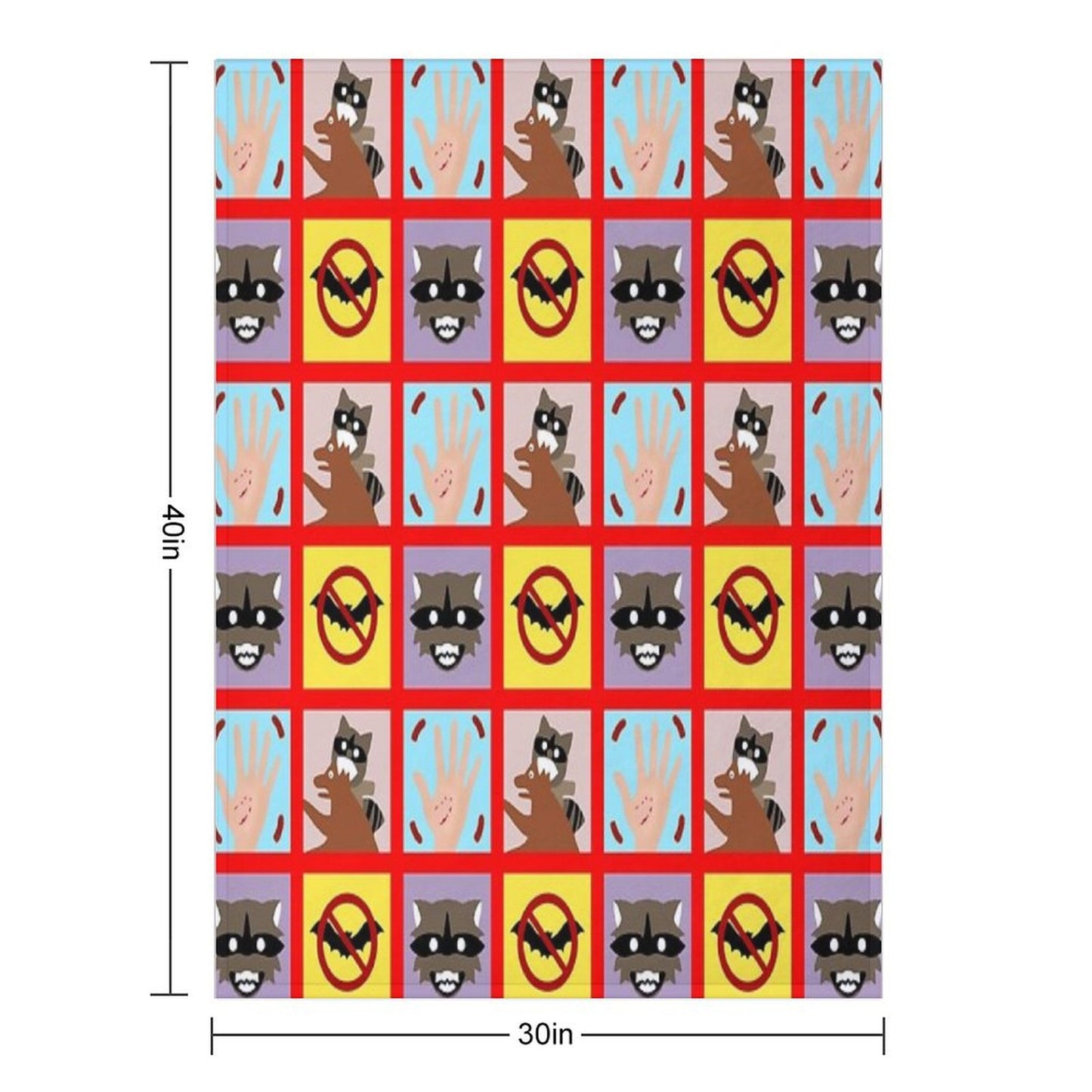 Rabies Quilt Throw Blanket