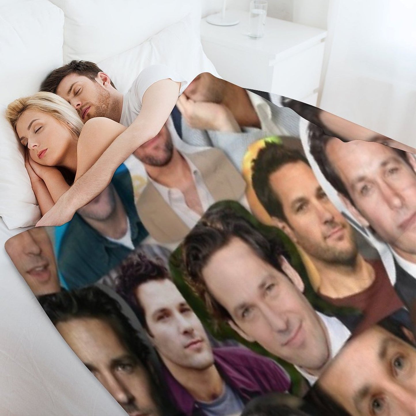 Paul Rudd Collage Throw Blanket