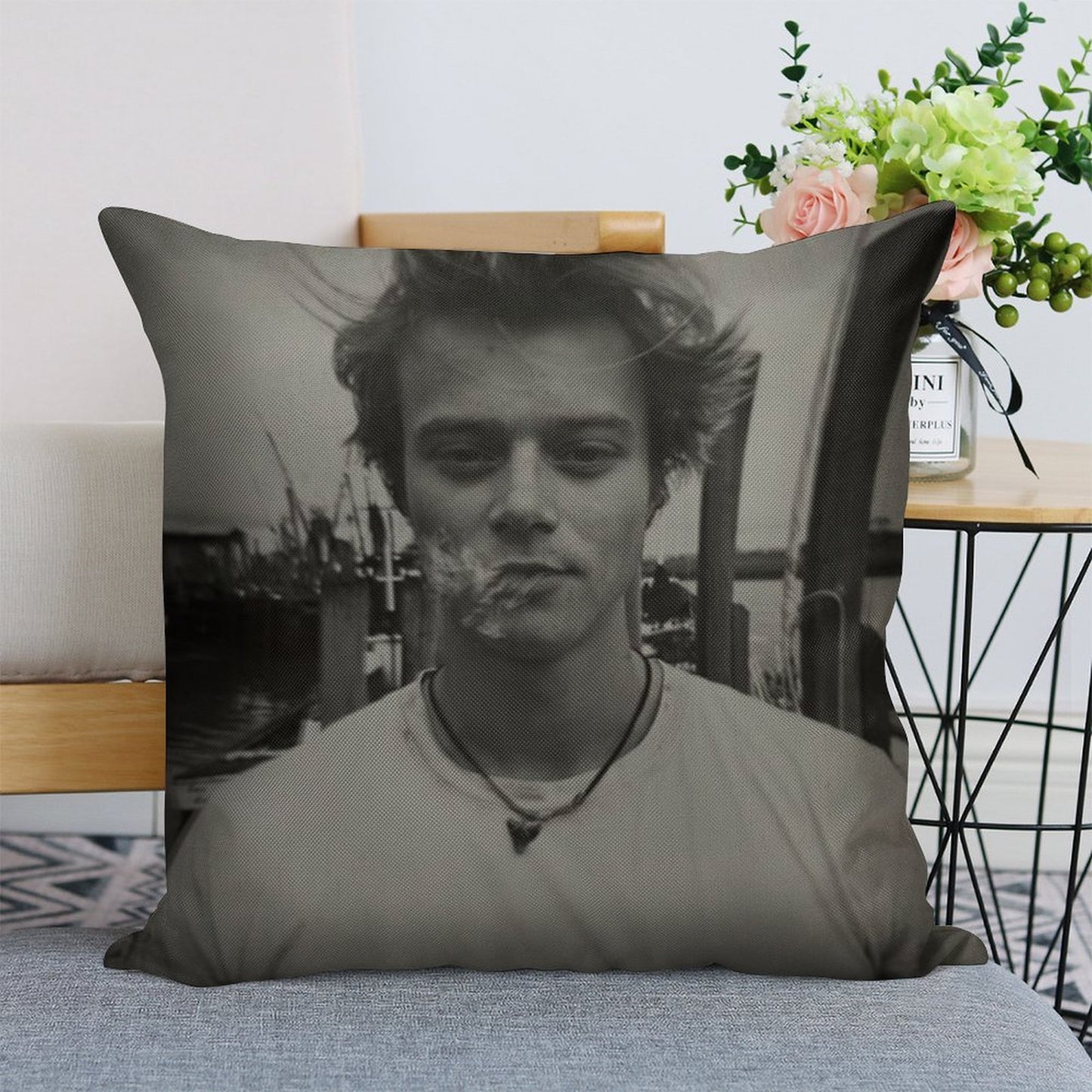 JJ Rudy Pankow Outer Banks Netflix Linen Throw Pillow Cover