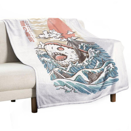 Sharkiri Sushi Throw Blanket