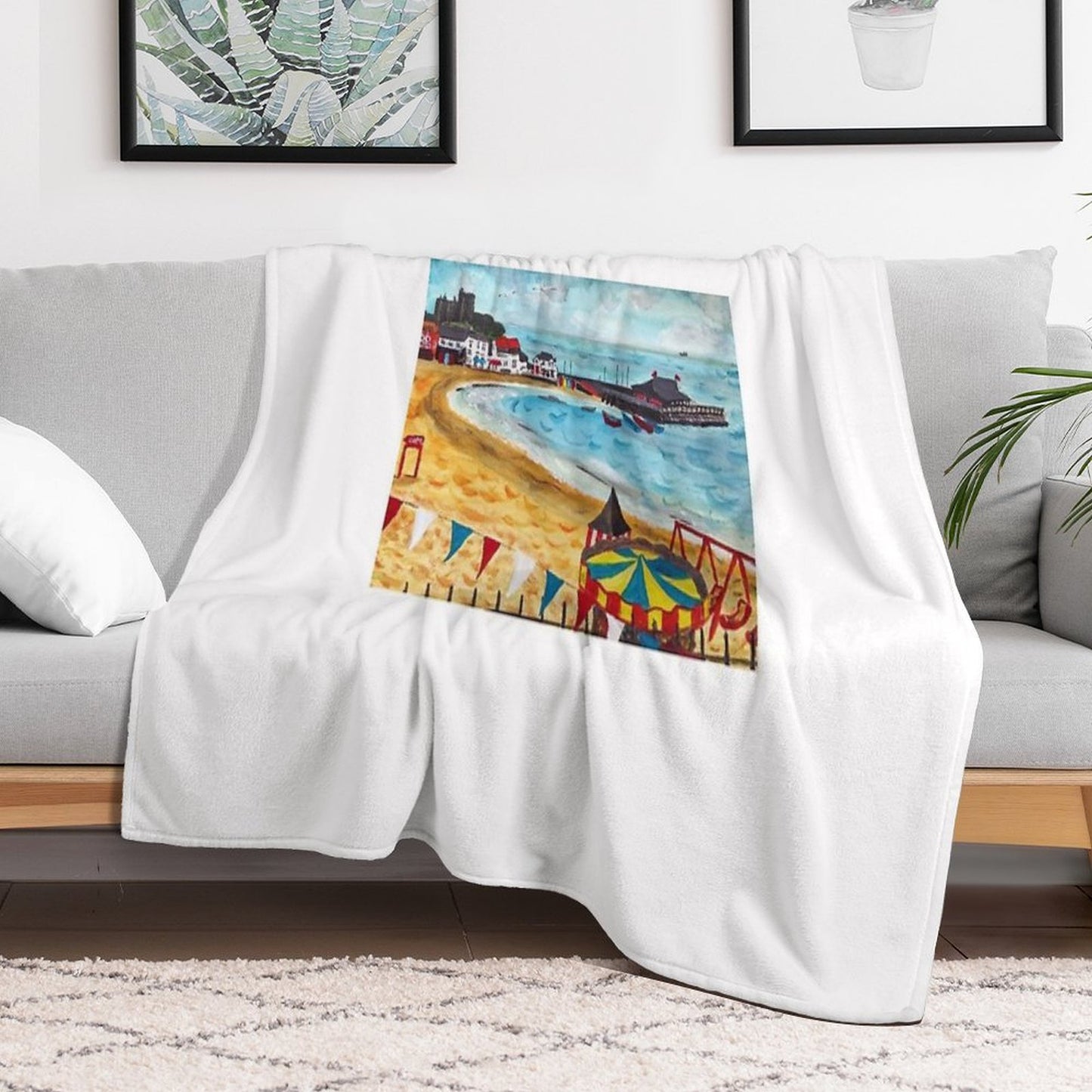 Viking Bay, Broadstairs, Kent Throw Blanket